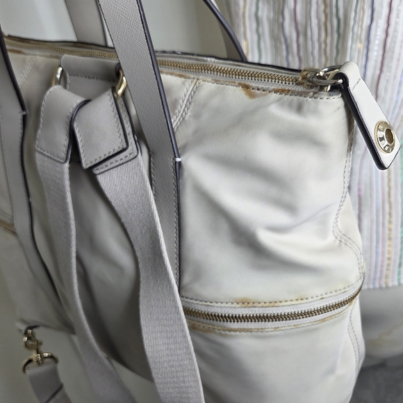 Henri Bendel Jetsetter Backpack in Cream - Picture 5 of 10
